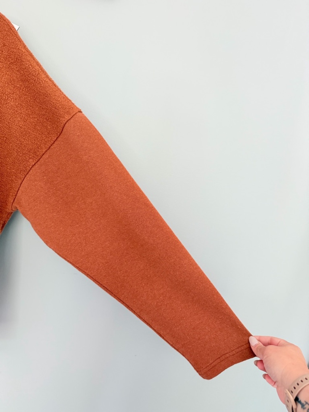 REI Co-op "Wallace" Lake Hemp Cotton Rust Orange Fleece Pullover Gorpcore Camp - Picture 7 of 16